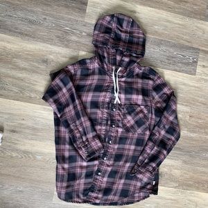 Hooded boyfriend flannel